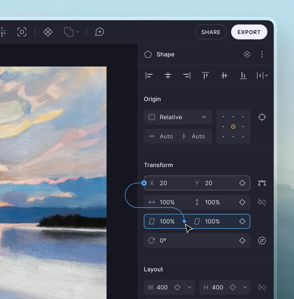 Connection panel with Fill, Stroke, and Appearance controls